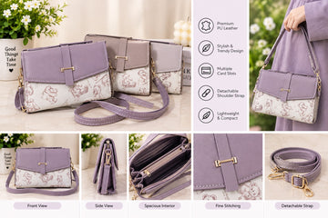 Stylish PU Leather Mini Shoulder Bag with Detachable Strap