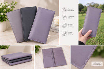 Elegant Multi-Slot Long Card Holder & Wallet